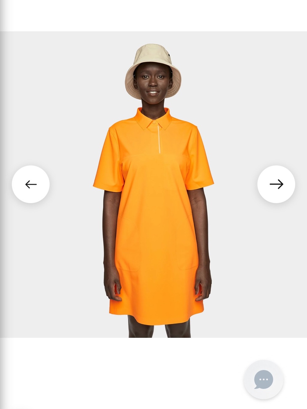 NWT Scuba Polo Dress in Bright Orange